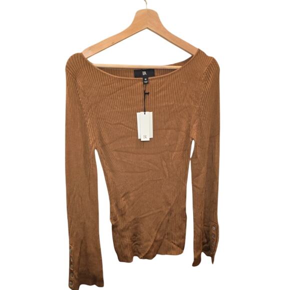 Banana Republic Jennie Boat-Neck Sweater Top in Caramel – NWT Size Medium - Picture 3 of 5